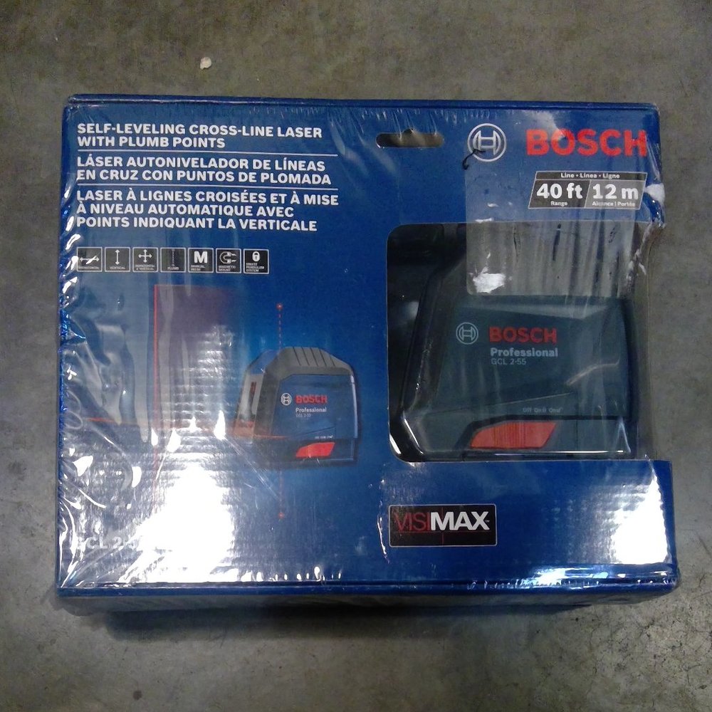 NEW!! Bosch VisiMax Red 40-ft Self-Leveling Indoor Cross-line Laser Level